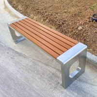 Stainless Steel Small Back Park Chair