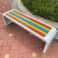 Stainless Steel Small U-Shaped Park Chair