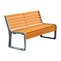 Modern Stainless Steel Outdoor Bench